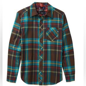 Marmot Anderson Lightweight Flannel Shirt - Brown and Blue